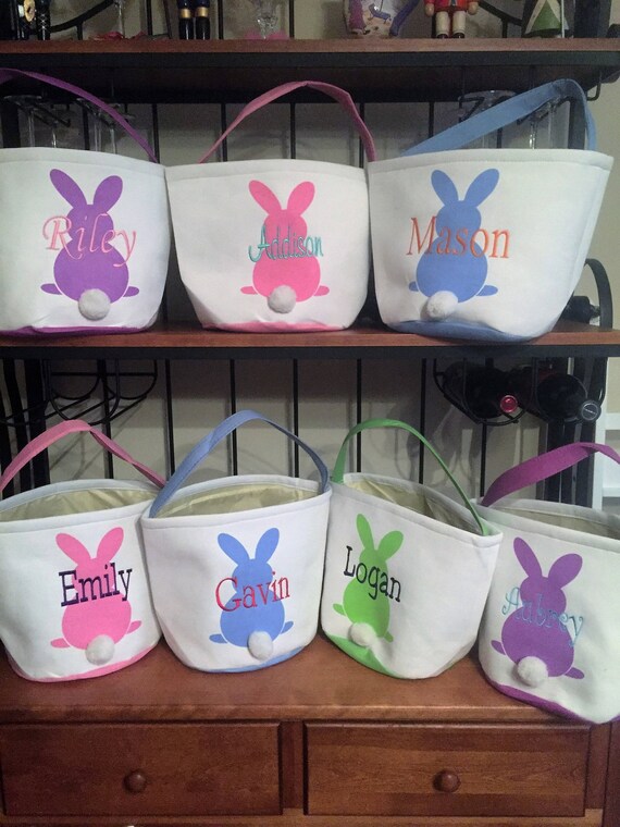 easter bunny basket personalized