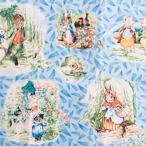 Peter Rabbit Fabric by the Yard Etsy