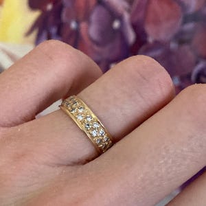 Diamond Ring,Vintage diamond ring, vintage 14K ring, vintage 10K ring, eternity diamond ring, diamond ring, not 14k