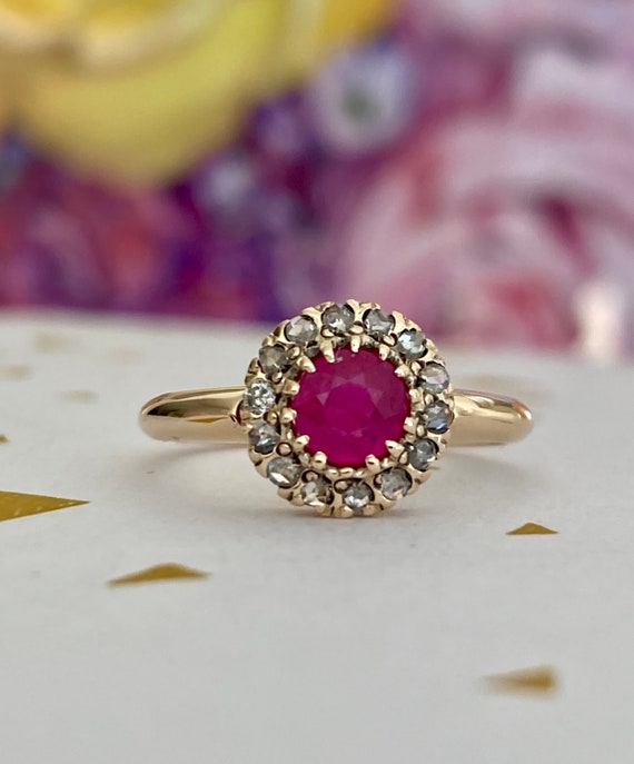 80 Carat Edwardian Diamond and Ruby Ring – Erstwhile Jewelry
