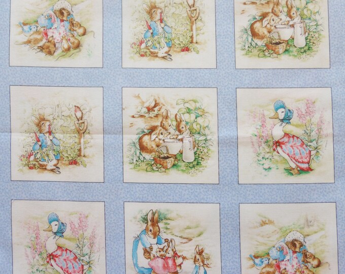 Beatrix Potter Fabric, Beatrix Potter Fabric Panel, Peter Rabbit Fabric ...