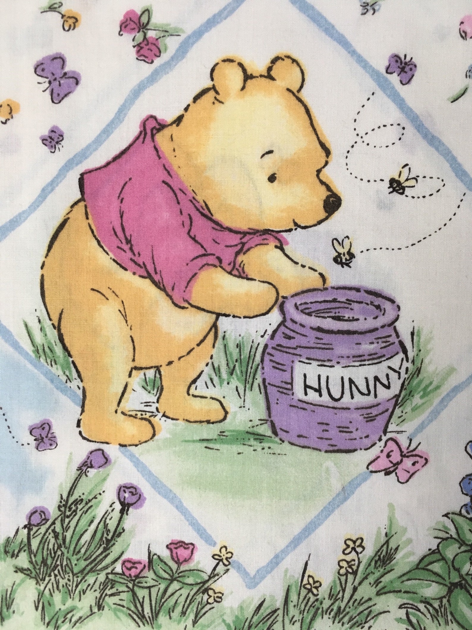 By THE PANEL Classic Pooh fabric Classic Winnie the Pooh Etsy