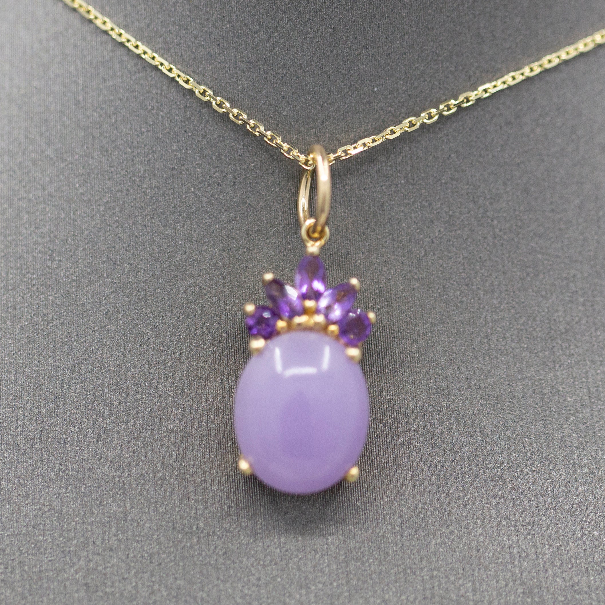 Purple Jade Necklace - Etsy