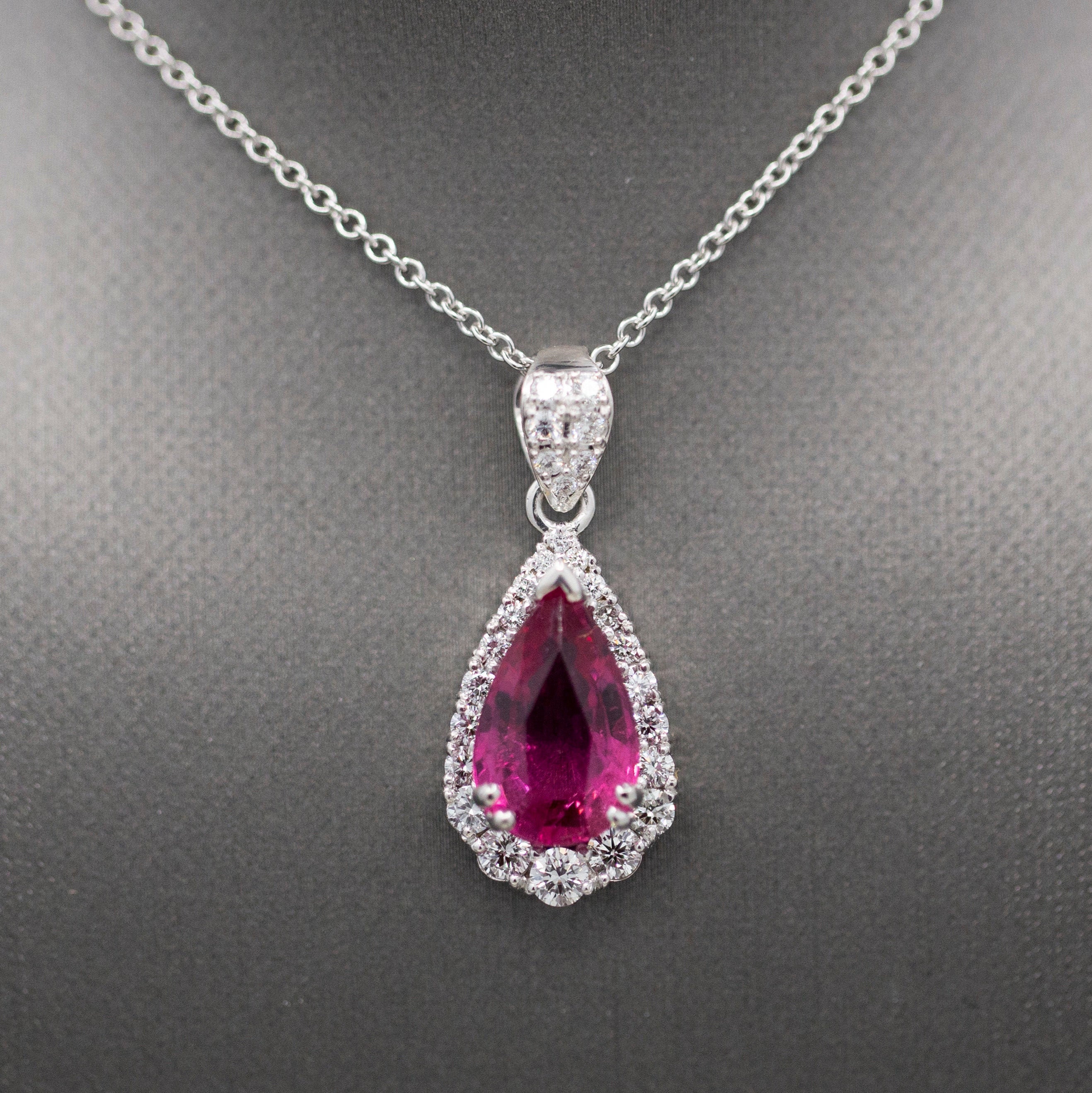 Handcrafted Vivid Pink Tourmaline and 