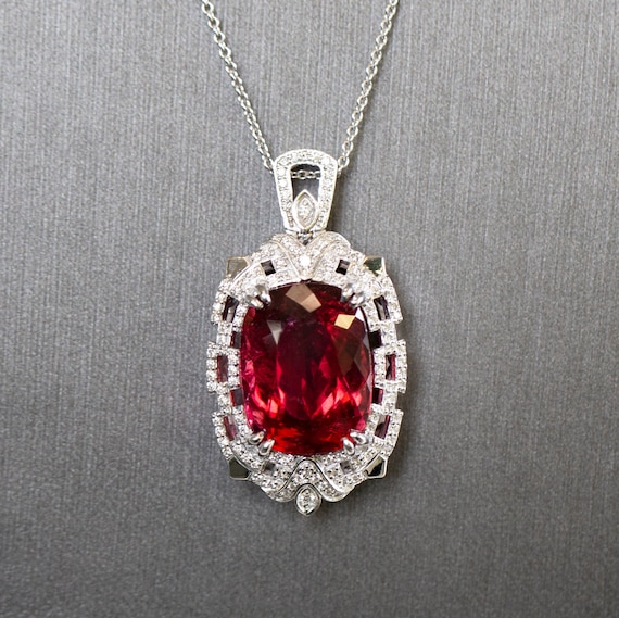 Red on sale tourmaline necklace