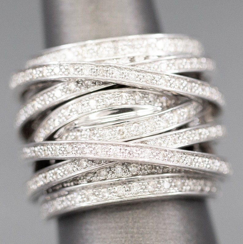 layered diamond ring