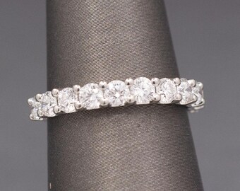 Vintage Blue Nile Luna Diamond Wedding Band Ring in