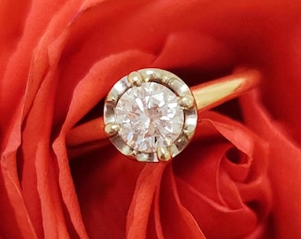 ヴィンテージ オーバル ブルー サファイア、ラウンド バゲット