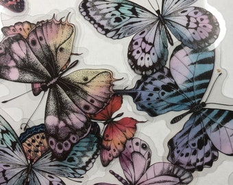 20 or 40 pc Pink Butterfly Stickers - Great Gift for a Little Girl Who Loves Pink and Purple Butterflies! (Australia Seller)