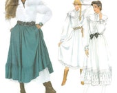 Ralph Lauren Designer Muster nähen Muster der 70er Jahre Schnittmuster fallen Mode voller Rock Geschenk für ihr Kleid Muster Größe 8 Vogue 2881