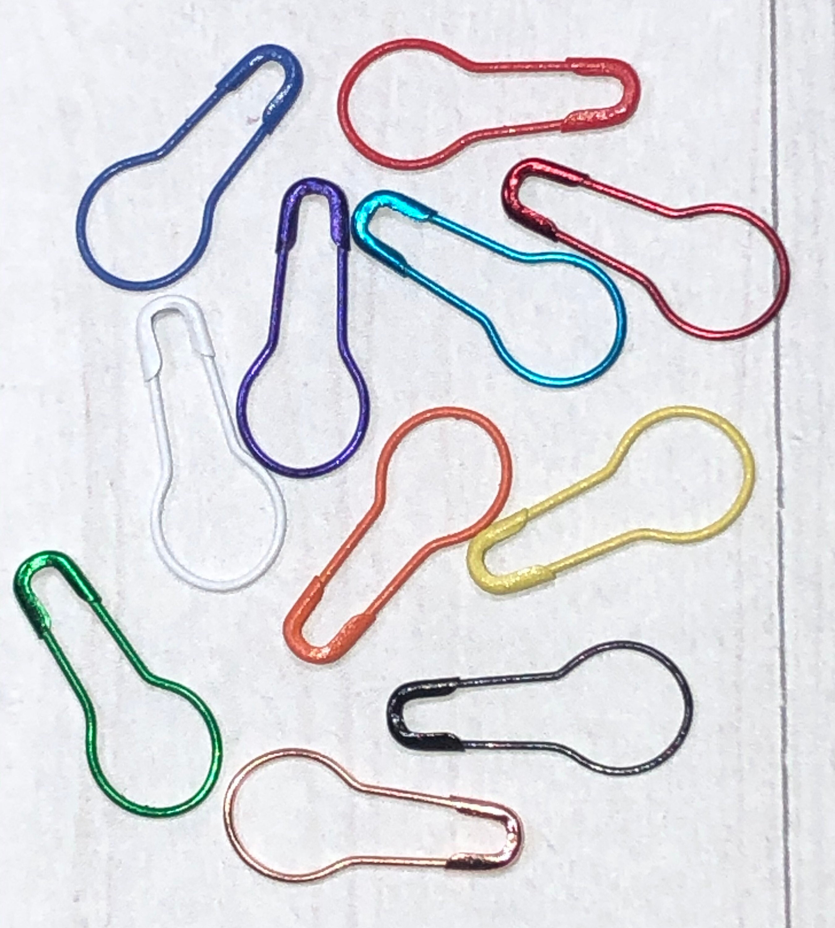 Black Safety Pins Pear Shaped, Pack of 50/100, Craft Supplies, Supplies,  Safety Pins 
