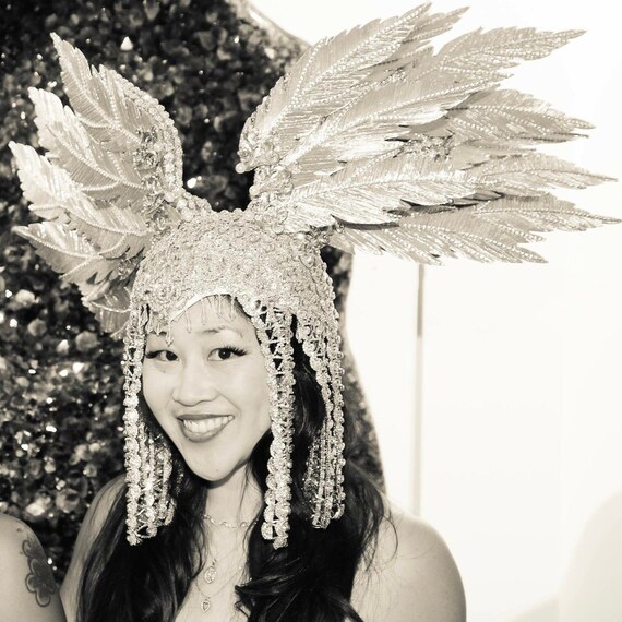 Odyssey Winged Goddess of Victory Crystal Headdress - Etsy display picture 2