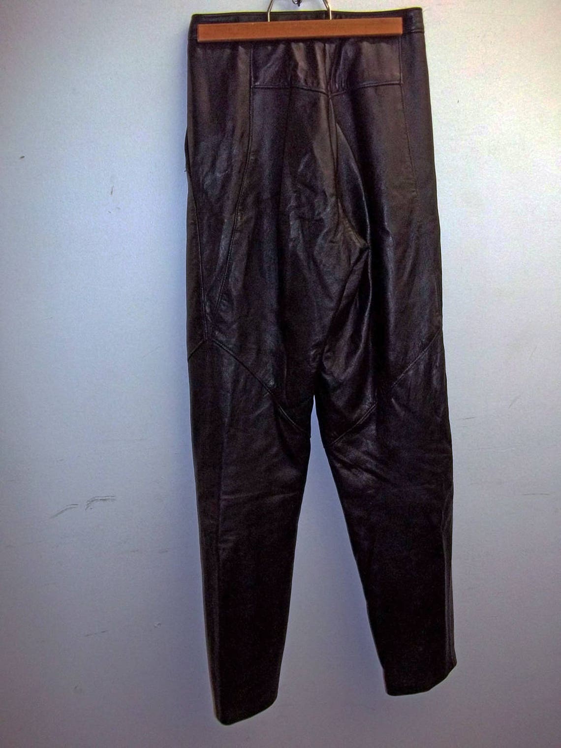 SALE Firenze Leather Pants Biker pants hip cool funky Size 6 | Etsy