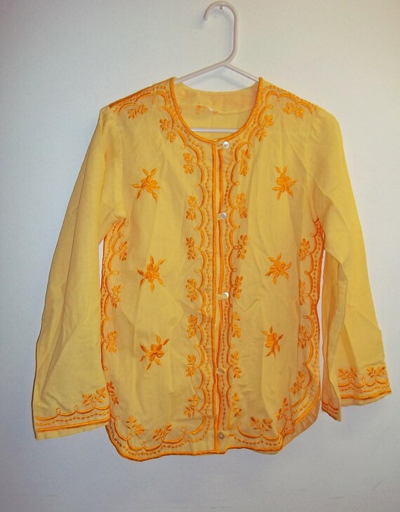 yellow ethnic top