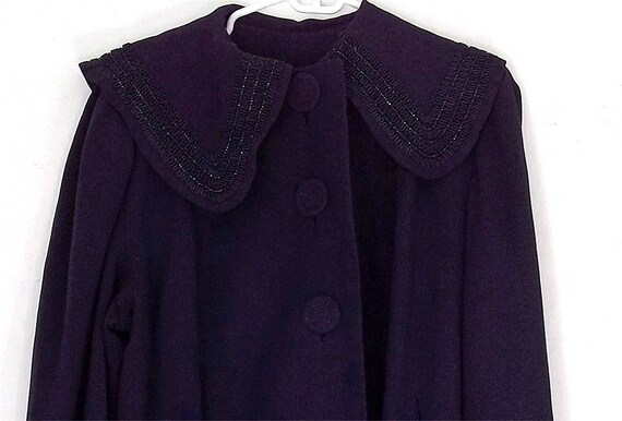 1940's Beaded Coat Navy