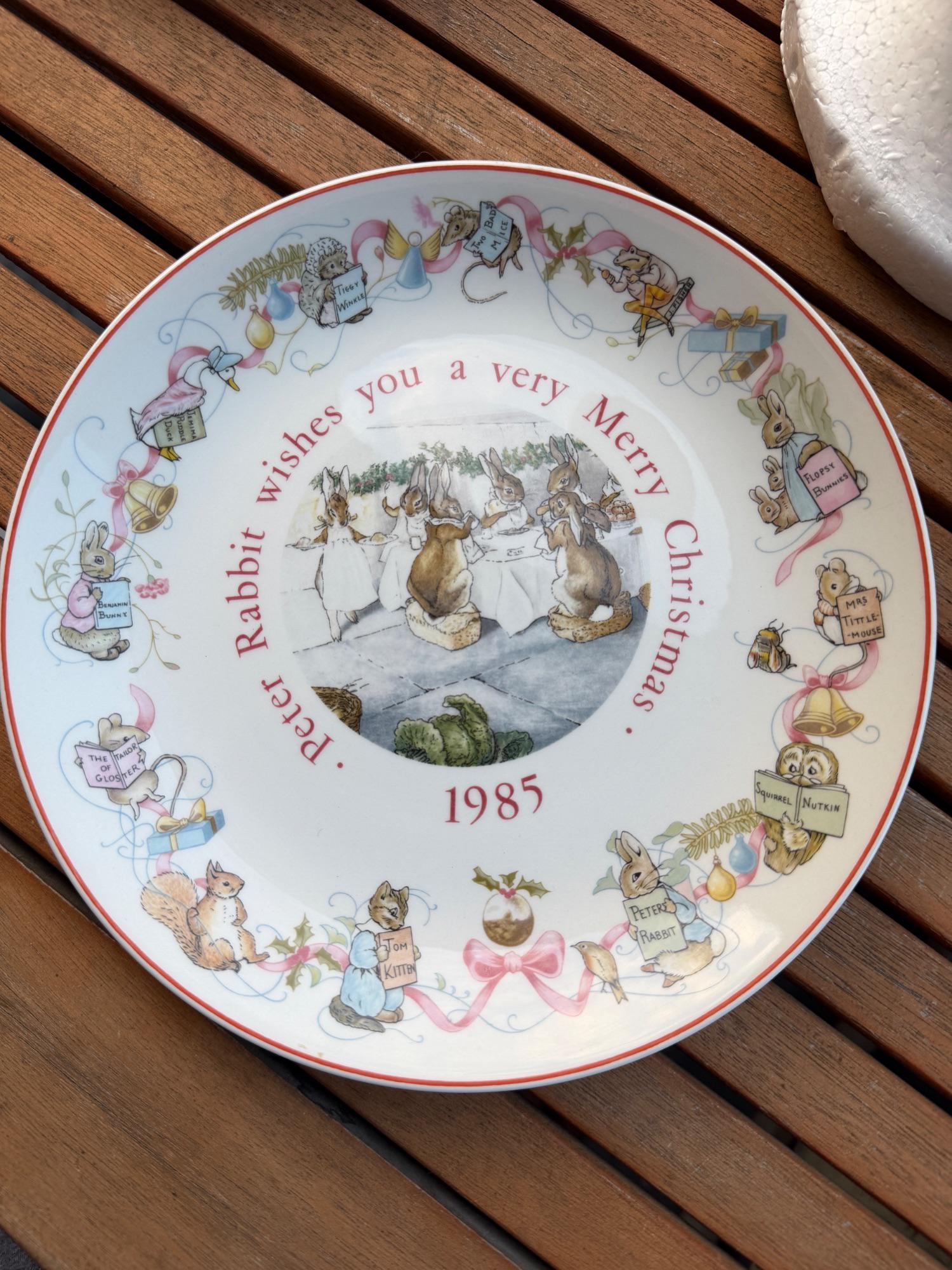 Peter Rabbit 1985 Christmas Plate by Wedgwood & Frederick Warne - Etsy