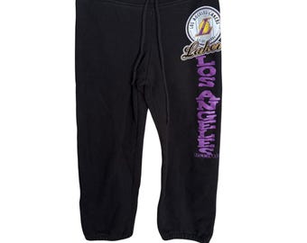 90sスウェットパンツNBAビンテージ 古着 レイカーズ ブルズ ストリート