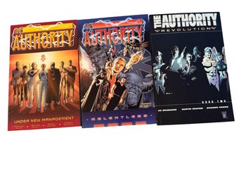 Zestaw 3 tomów powieści graficznych The Authority: Pod nowym kierownictwem Relentless i Revolution, tom drugi