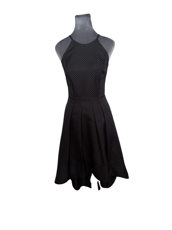aidan mattox fit and flare dress Aidan Mattox Women's Illusion Fit-and-Flare Dress (4, Navy)