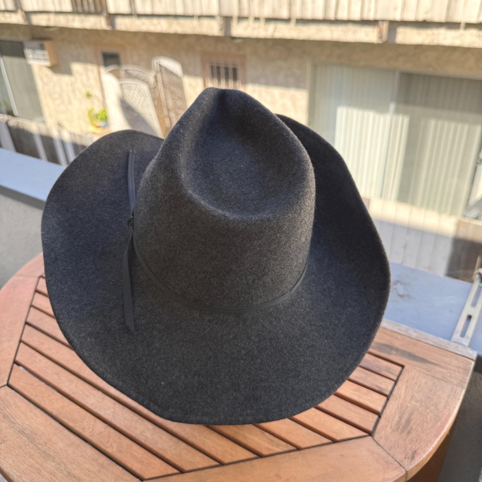 Western Litefelt Black Wool Cowboy Hat Medium Packable Water 