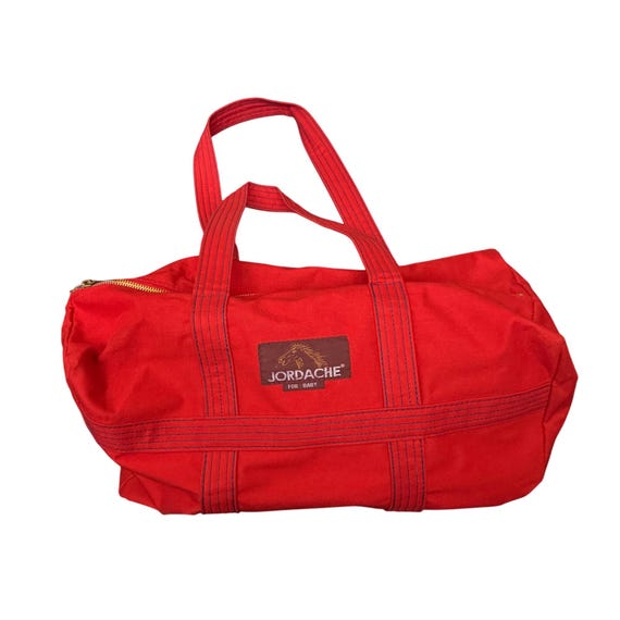 Jordache Baby Vintage Red Duffle Bag - Etsy