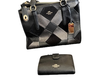 Vintage Coach Legacy Satchel – Patchwork Jacquard, Python