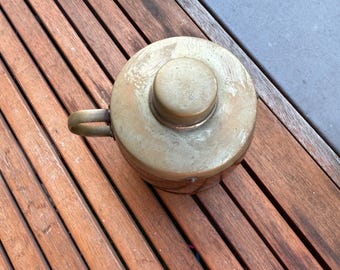 アンティークな木製と真鍮製の蓋付きコーヒーキャニスター - Etsy 日本
