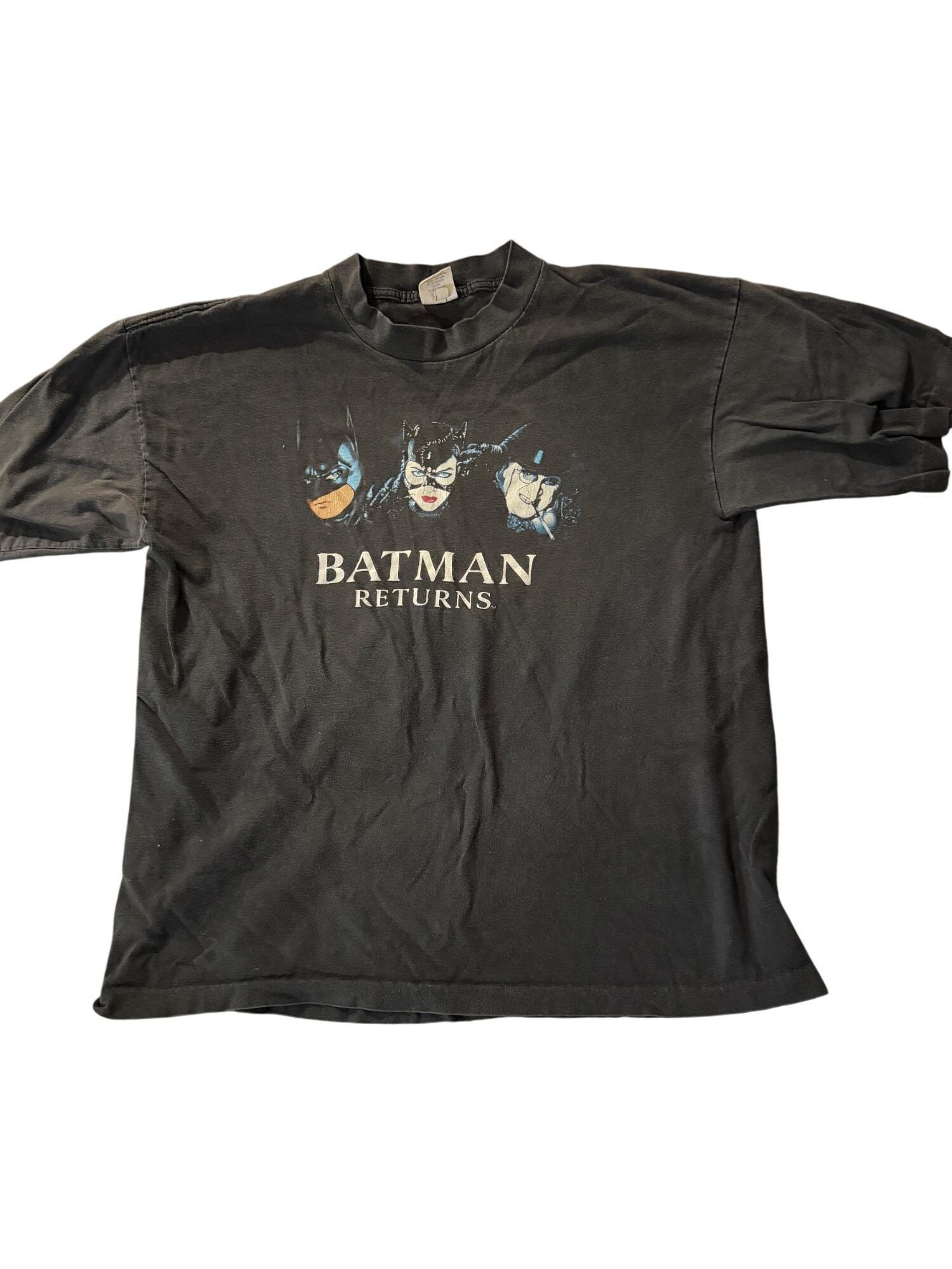 Vintage Batman Returns Graphic T-shirt XL 100% Cotton Black