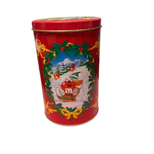 M&Ms 1993 Christmas Tin Collectible Red Holiday Design