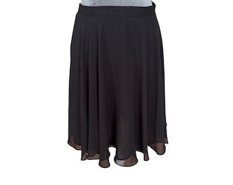 Falda negra vintage de A.J. Bari, talla 10