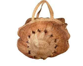Natural Fiber Woven Basket Tote