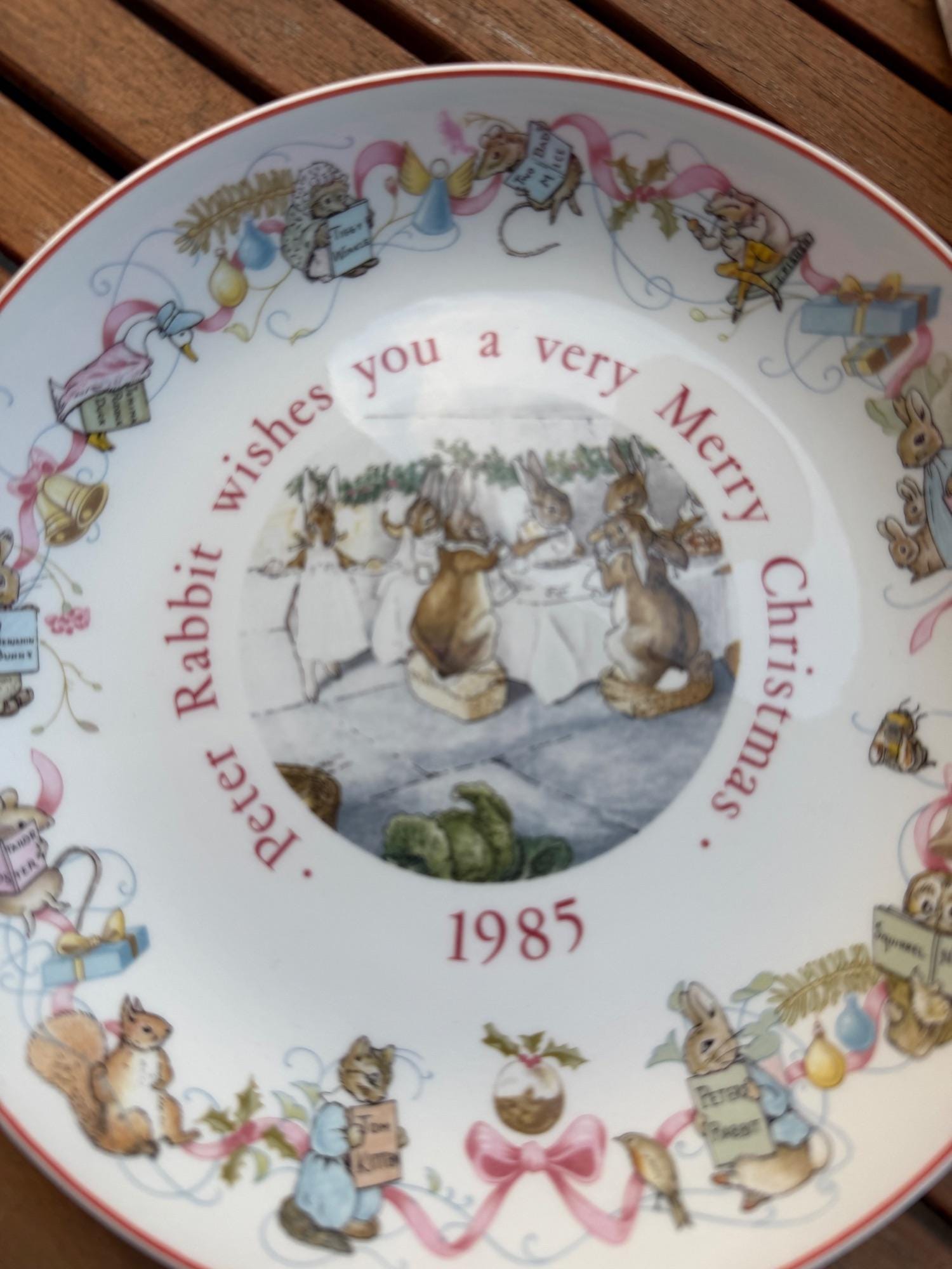 Peter Rabbit 1985 Christmas Plate by Wedgwood & Frederick Warne - Etsy