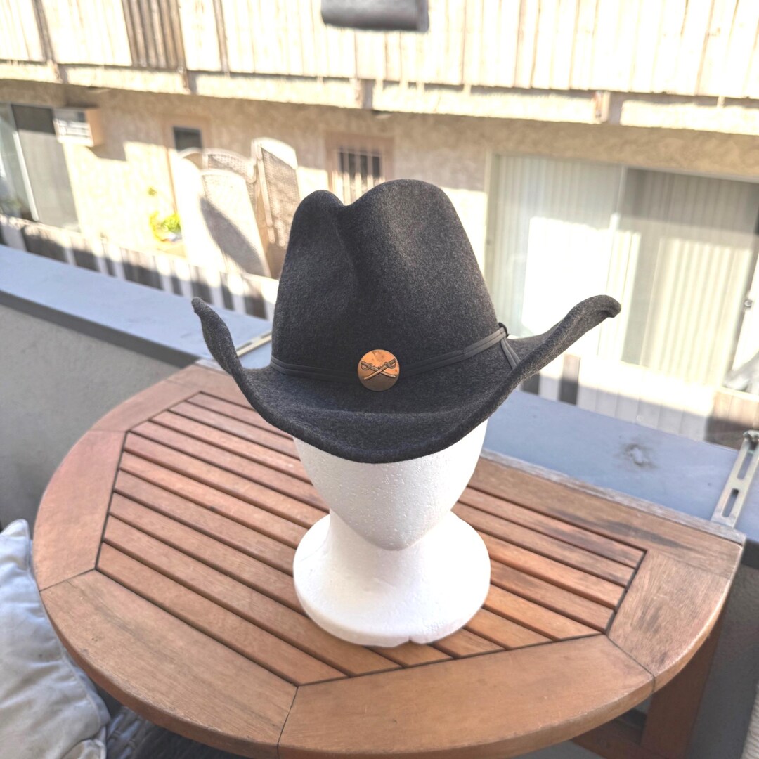 LiteFelt Autumn Black Wool Felt Packable Outback Cowboy Hat USA Unisex Broner  main image 3