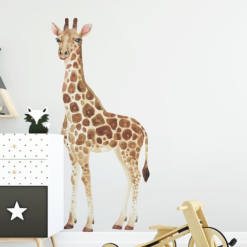 Giraffe Wall Stickers Set of 4 Decals for Safari Theme Decor Etsy