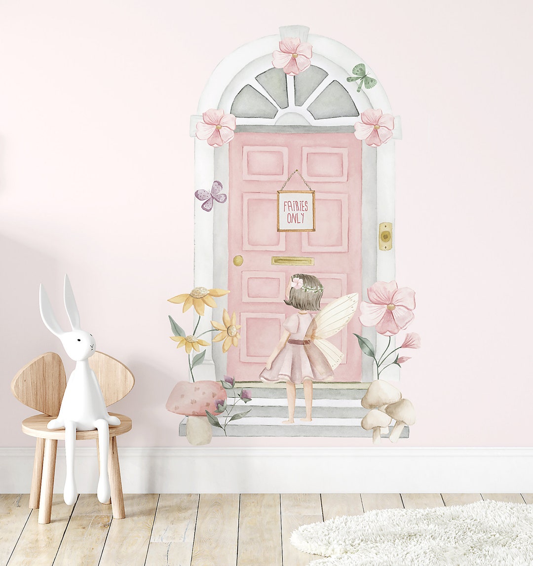Flower Fairy Door Decal - Etsy