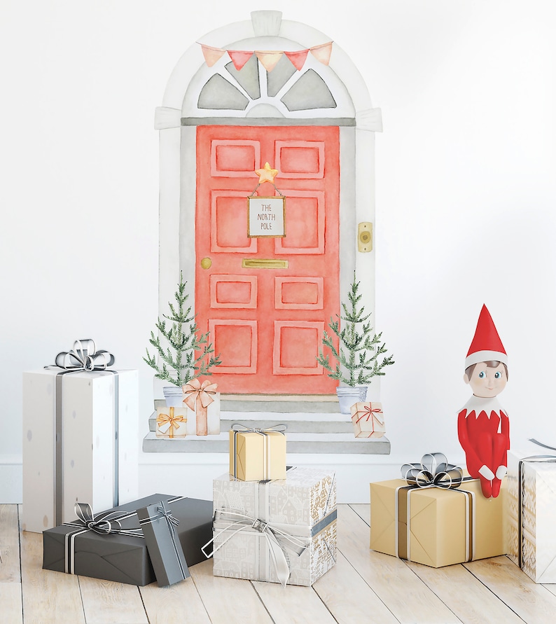 Elf Door Wall Decal Etsy