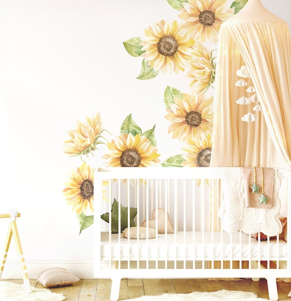 Sunflower Wall Decals Etsy
