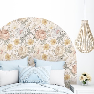 Boho Wildblumen Bogen Wandtattoo