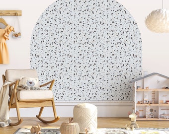 Blue Terrazzo Arch Wall Mural