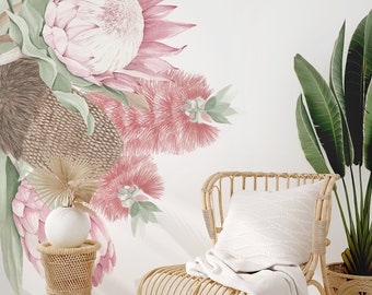 Protea, Bottlebrush & Banksia Wall Mural