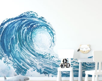 Blue Wave Wall Mural