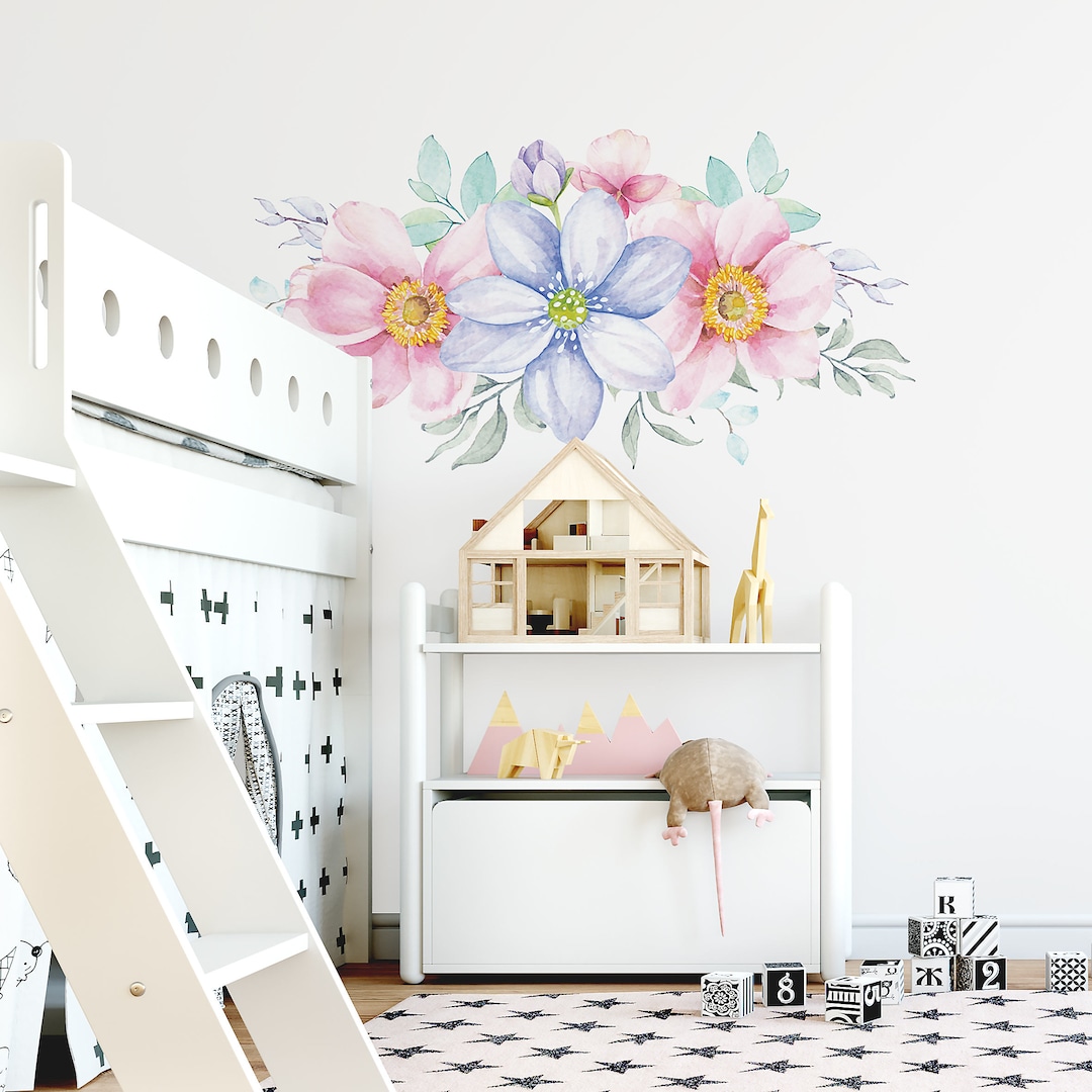 Spring Flowers Wall Decal - Etsy