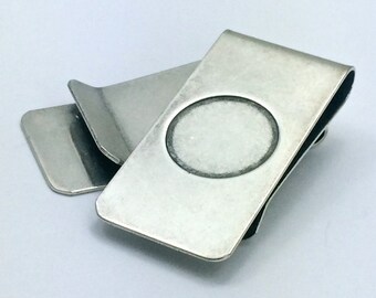 Diy Money Clip Etsy - vintage money clip 18mm silvertone bezel setting diy mens accessory 2 for 10 classics