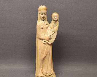Ceramiczna figura Matki z dzieckiem Waldemara Fritscha