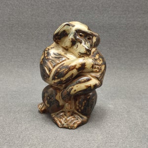 Royal Copenhagen Knud Kyhn -  Monkey - Ape Figurine  - no 20216 - Danish Mid-century Cermanic Pottery