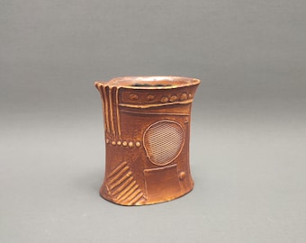 Rörstrand ,  Sweden - Bertil   Vallien  ceramic vase  -  TERRA serie 1978  - studio pottery - Mid Century Design