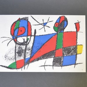 Joan Miró  Original Lithographie Originale  VI  Lithographs II,  design - 1975   color lithograph