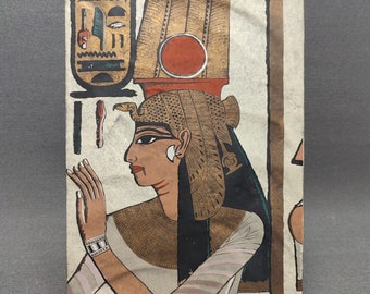 Karlsruhe Majolika talerz ścienny - Królowa Nefertari vintage retro -