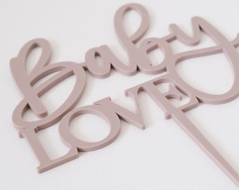 Cake topper "Baby love" - couleur au choix