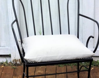 White French Linen Square Chair Cushion Cover Only